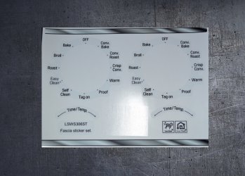 LG LSWS306ST compatible panel fascia sticker set. (image for) LG LSWS306ST compatible panel fascia sticker set.