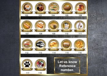 (image for) Food sale stickers suitable for catering vehicles, signs etc.