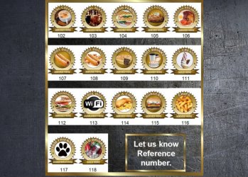 Food sale stickers suitable for catering vehicles, signs etc. (image for) Food sale stickers suitable for catering vehicles, signs etc.