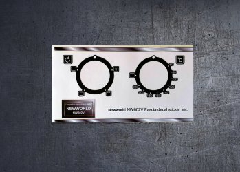 Newworld NW602V black compatible panel fascia sticker set. (image for) Newworld NW602V black compatible panel fascia sticker set.