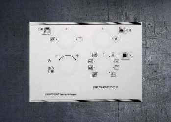 Hotpoint OS897DIX/HP compatible fascia sticker set. (image for) Hotpoint OS897DIX/HP compatible fascia sticker set.