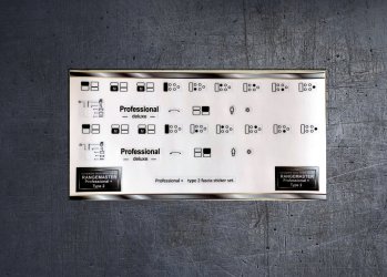 Rangemaster professional deluxe type 2 fascia sticker set. (image for) Rangemaster professional deluxe type 2 fascia sticker set.