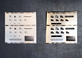 Rangemaster+ 60cm electric compatible fascia stickers. (image for) Rangemaster+ 60cm electric compatible fascia stickers.