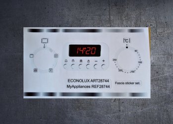 Econolux (myappliances) Art28744, Ref28744 compatible panel fascia sticker set. (image for) Econolux (myappliances) Art28744, Ref28744 compatible panel fascia sticker set.