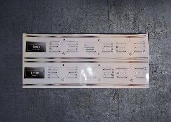 Smeg S381-5 compatible fascia sticker set (image for) Smeg S381-5 compatible fascia sticker set