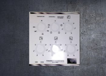 Beko S502 compatible fascia sticker set. (image for) Beko S502 compatible fascia sticker set.