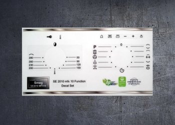 Smeg SE2010MFX 10 function compatible fascia sticker set. (image for) Smeg SE2010MFX 10 function compatible fascia sticker set.