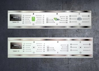 Smeg SE335 SS1 compatible panel fascia sticker set. (image for) Smeg SE335 SS1 compatible panel fascia sticker set.
