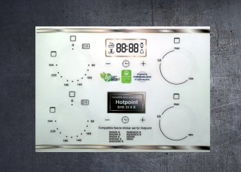 Hotpoint SHS33X plus others, compatible fascia sticker set. (image for) Hotpoint SHS33X plus others, compatible fascia sticker set.