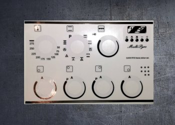 Smeg SUK61IPX5 compatible panel fascia sticker set. (image for) Smeg SUK61IPX5 compatible panel fascia sticker set.