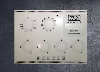 (image for) Smeg SUK61PX8 compatible panel fascia sticker set.