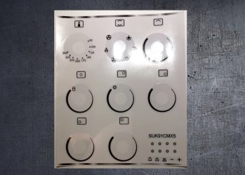 Smeg SUK91CMX5 compatible fascia sticker set. (image for) Smeg SUK91CMX5 compatible fascia sticker set.