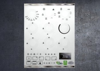 Smeg SUK91MFX compatible panel fascia sticker set. (image for) Smeg SUK91MFX compatible panel fascia sticker set.