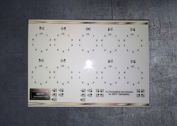 NEFF T29DS69NO Hob compatible marking stickers. (image for) NEFF T29DS69NO Hob compatible marking stickers.