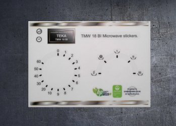 Teka TMW 18 Bl Microwave compatible fascia sticker set. (image for) Teka TMW 18 Bl Microwave compatible fascia sticker set.