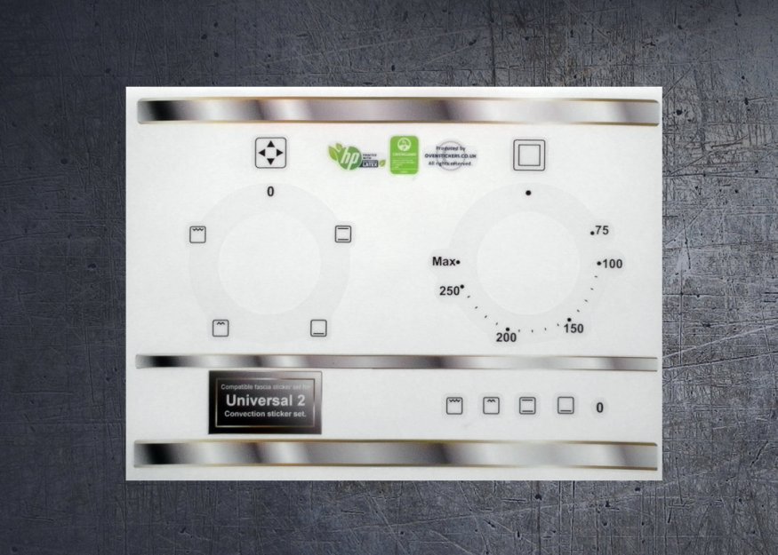 (image for) Universal convection oven stickers - Click Image to Close