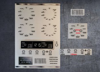 GE Appliances ZET1P and ZET1S compatible fascia sticker set. (image for) GE Appliances ZET1P and ZET1S compatible fascia sticker set.