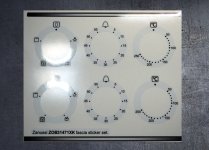 (image for) Zanussi ZOB31471XK compatible panel fascia sticker set.