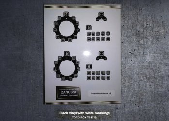 (image for) ZANUSSI ZOPNX6K2, ZOPNX6X2 Compatible fascia sticker set.