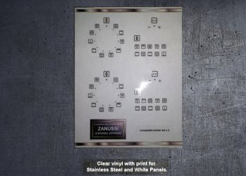 ZANUSSI ZOPNX6K2, ZOPNX6X2 Compatible fascia sticker set. (image for) ZANUSSI ZOPNX6K2, ZOPNX6X2 Compatible fascia sticker set.
