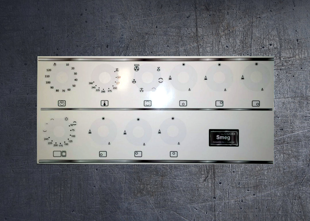 (image for) Smeg C92DX8 compatible fascia sticker set.
