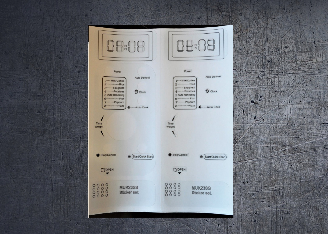 MUK23SS Microwave compatible sticker set for worn fronts. (image for) MUK23SS Microwave compatible sticker set for worn fronts.