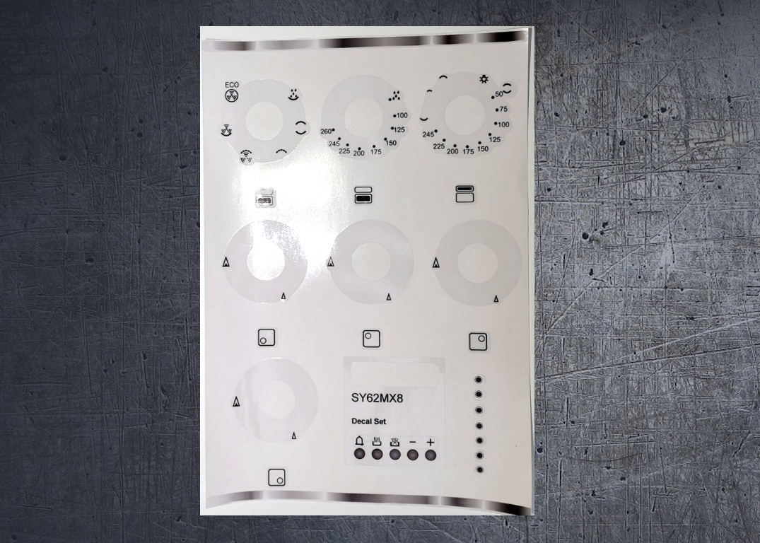 (image for) Smeg SY62MX8 compatible panel fascia sticker set.