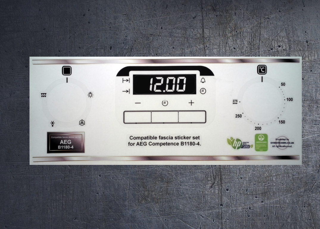 (image for) AEG COMPETENCE B1180-4 compatible sticker set.