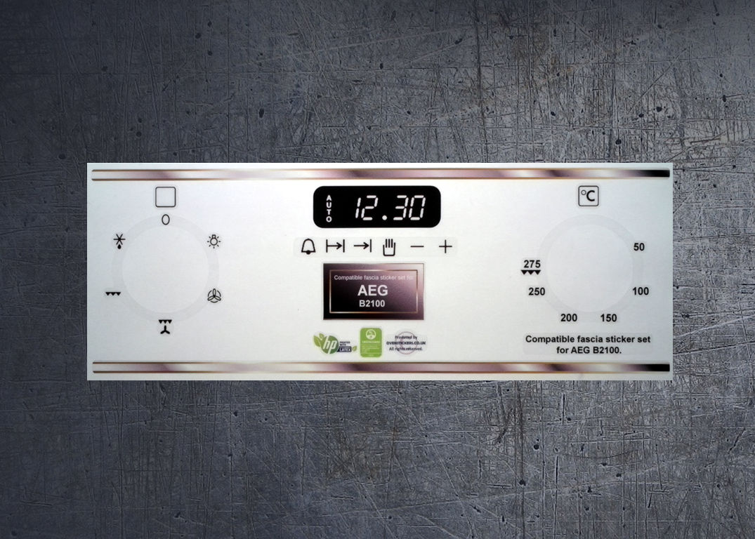 (image for) AEG COMPETANCE B2100 compatible fascia sticker set.