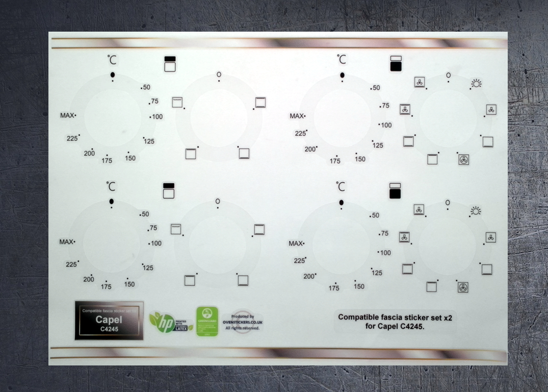 (image for) Capel C4245 Compatible fascia sticker set x2.